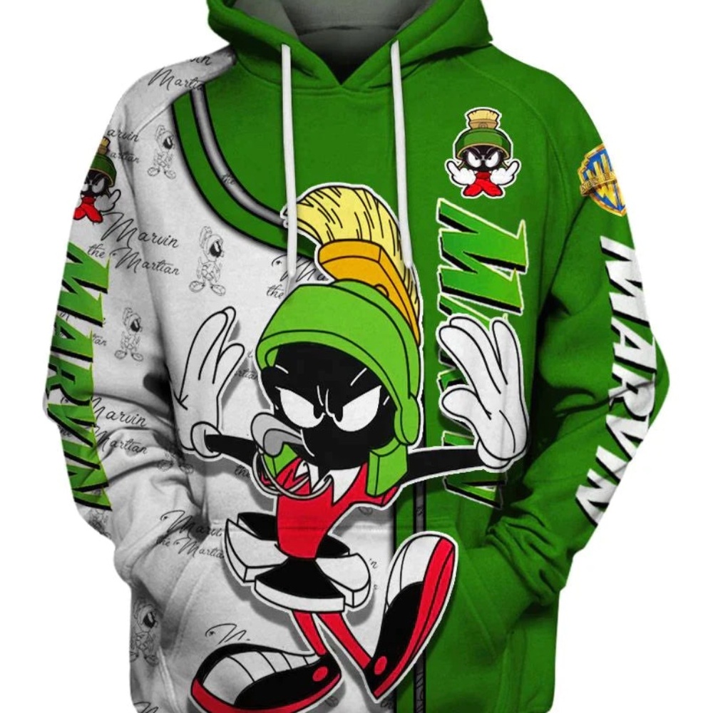 MARVIN THE MARTIAN HOODIE SIZE SMALL